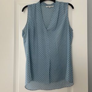 Rose + Olive Printed V-Neck Blouse